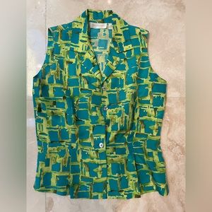 Vintage Dana Buchman Geometric Women’s Blouse